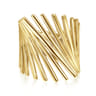 14K Yellow Gold Stacked Bar Cage Ring