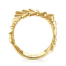 14K Yellow Gold Stacked Bar Cage Ring