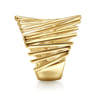 14K Yellow Gold Stacked Bar Cage Ring