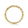 14K Yellow Gold Star Shape Stackable Ring