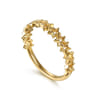 14K Yellow Gold Star Shape Stackable Ring