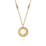 14K Yellow Gold Star of David Medallion Necklace