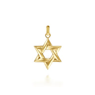 14K Yellow Gold Star of David Pendant