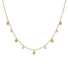 14K Yellow Gold Station Droplet Necklace - 0.1 ct