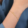 14K Yellow Gold Stations Bracelet