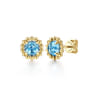 14K Yellow Gold Stud Earrings