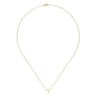 14K Yellow Gold T Initial Necklace