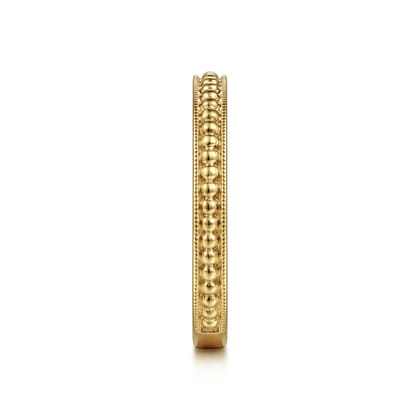 14K Yellow Gold Textured Bujukan Stackable Ring
