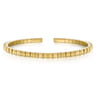 14K Yellow Gold Textured Open Bangle