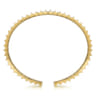 14K Yellow Gold Textured Open Bangle