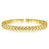 14K Yellow Gold Textured Open Cuff Bracelet