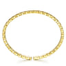 14K Yellow Gold Textured Open Cuff Bracelet