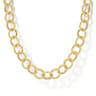14K Yellow Gold Textured Oval Link Chain Necklace