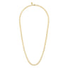 14K Yellow Gold Textured Oval Link Chain Necklace
