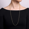14K Yellow Gold Textured Oval Link Chain Necklace