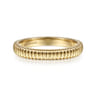 14K Yellow Gold Textured Stackable Ring