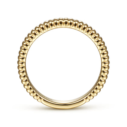 14K Yellow Gold Textured Stackable Ring