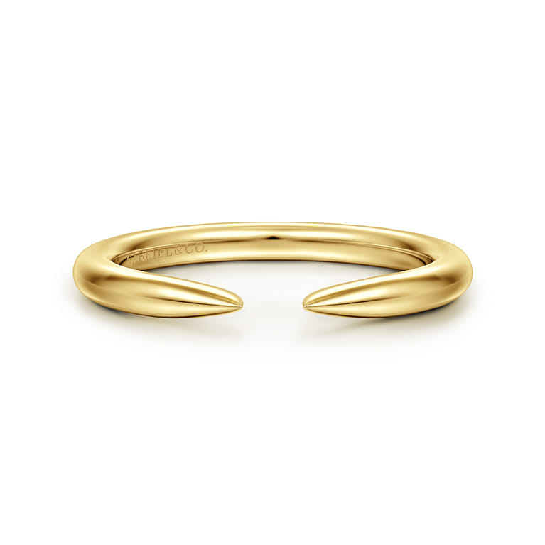 Open Ring Wedding Ring in 14k Yellow Gold with   at Gabriel & Co. - Shot 1