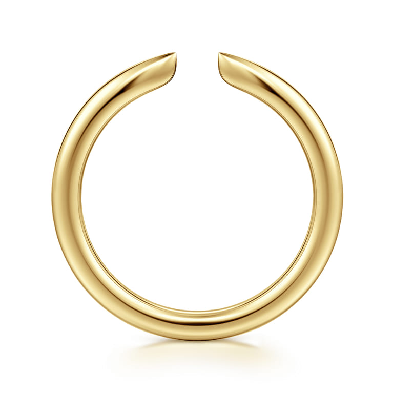 Open Ring Wedding Ring in 14k Yellow Gold with   at Gabriel & Co. - Shot 2