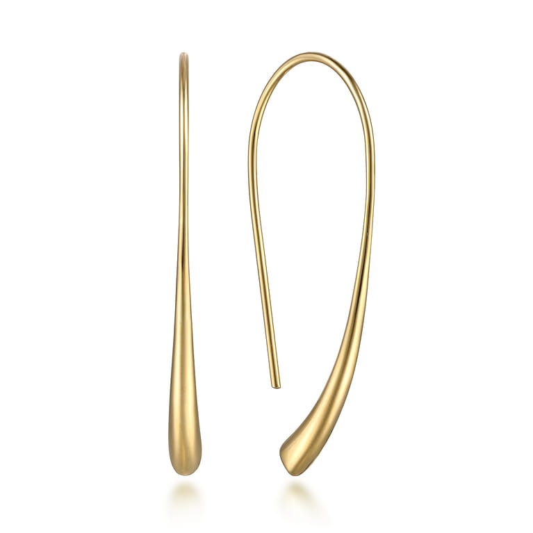 14K Yellow Gold Threader Earrings - Shot 1