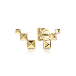 14K-Yellow-Gold-Three-Pyramid-Stud-Earrings1