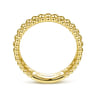 14K Yellow Gold Three Row Bujukan Bead Ring