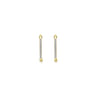 14K Yellow Gold Tiger Claw Set Diamond 15mm Round Huggie Earrings - 0.2 ct