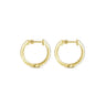 14K Yellow Gold Tiger Claw Set Diamond 15mm Round Huggie Earrings - 0.5 ct