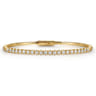 14K Yellow Gold Tiger Claw Set Diamond Split Bangle - 1 ct