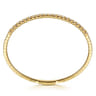 14K Yellow Gold Tiger Claw Set Diamond Split Bangle - 1 ct