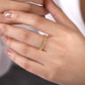14K Yellow Gold Tilted Leaf Ring