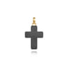 14K Yellow Gold  Titanium Cross Mens Pendant