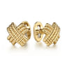 14K Yellow Gold Triple Row Twisted Rope X Cufflinks