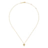 14K Yellow Gold Triple Teardrop Pendant Necklace
