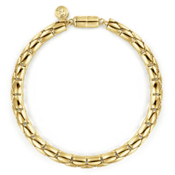 14K Yellow Gold Tubular Chain Bracelet