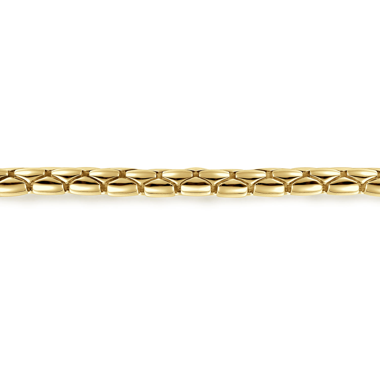 14K Yellow Gold Tubular Chain Bracelet @ $7100. Shop Men
