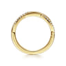 Fancy Wedding Ring in 14k Yellow Gold with Round Natural Diamond at Gabriel & Co.