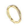 Fancy Wedding Ring in 14k Yellow Gold with Round Natural Diamond at Gabriel & Co.