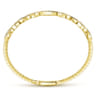 14K Yellow Gold Twisted Diamond Bangle - 0.65 ct