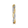 14K Yellow Gold Twisted Diamond Stackable Ring - 0.2 ct