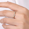 14K Yellow Gold Twisted Diamond Stackable Ring - 0.2 ct