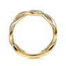 14K Yellow Gold Twisted Diamond Stackable Ring - 0.2 ct