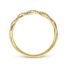 14K Yellow Gold Twisted Diamond Stackable Ring - 0.11 ct