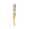 14K Yellow Gold Twisted Diamond Stackable Ring - 0.11 ct