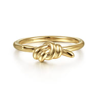 14K Yellow Gold Twisted Knot Ring