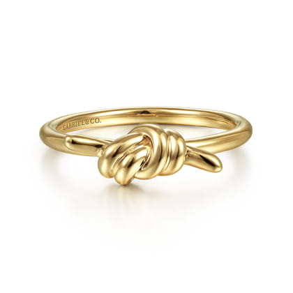 14K Yellow Gold Twisted Knot Ring