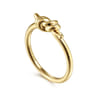 14K Yellow Gold Twisted Knot Ring