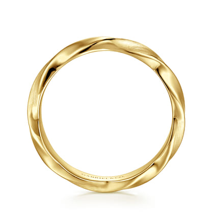14K Yellow Gold Twisted Men's Ring