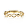 14K Yellow Gold Twisted Metal Stackable Ring