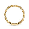 14K Yellow Gold Twisted Metal Stackable Ring